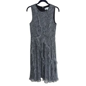 NEW Mikael Aghal Ditsy Floral Sleeveless Midi Dress size 4